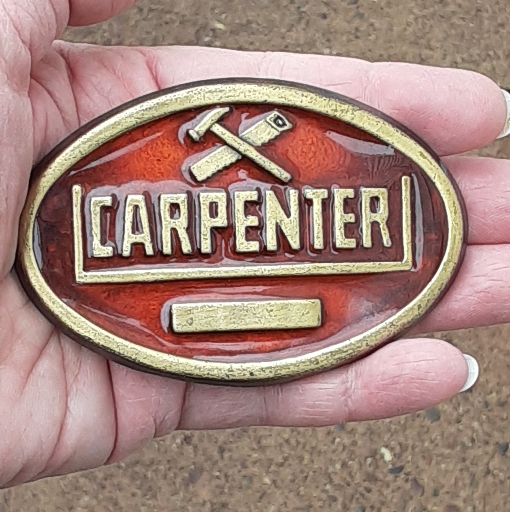 Carpenter Brass Belt Buckle
